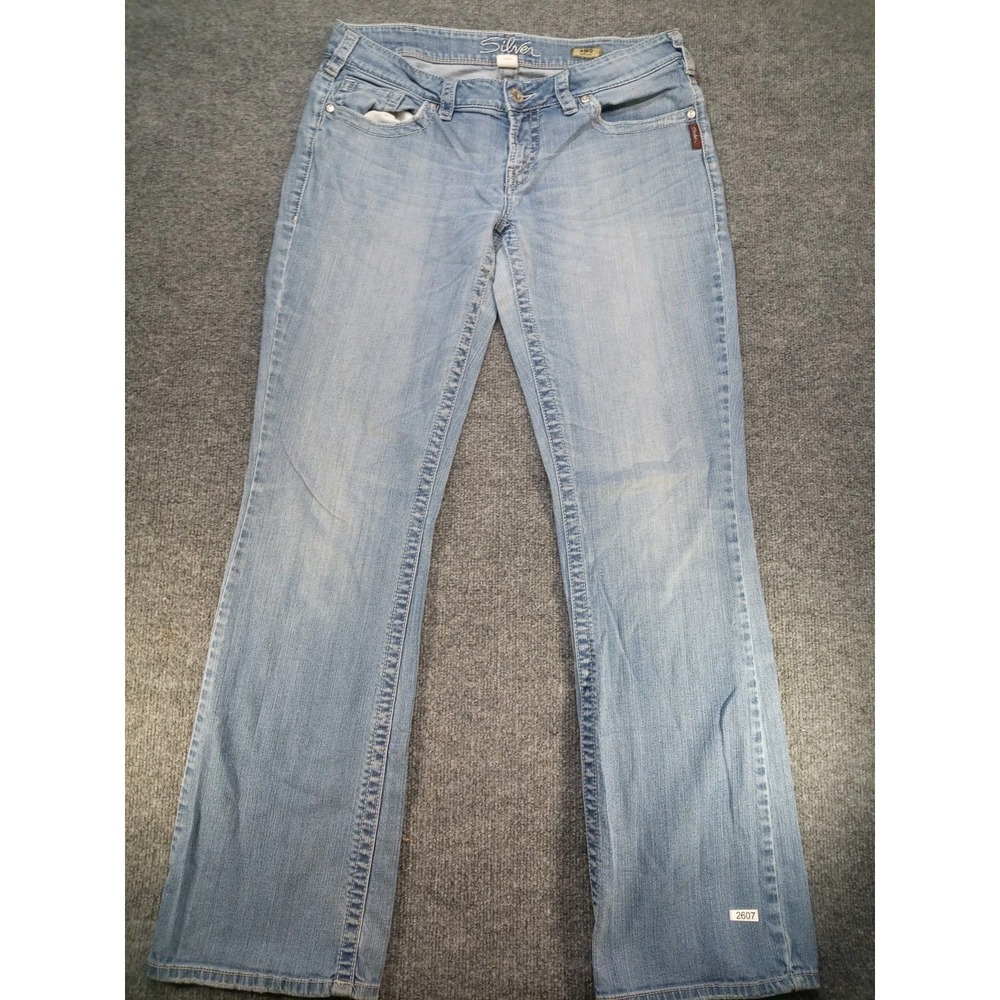 Silver Jeans Co Aiko Bootcut Women's Jeans Light Wash Y2K Flare Denim